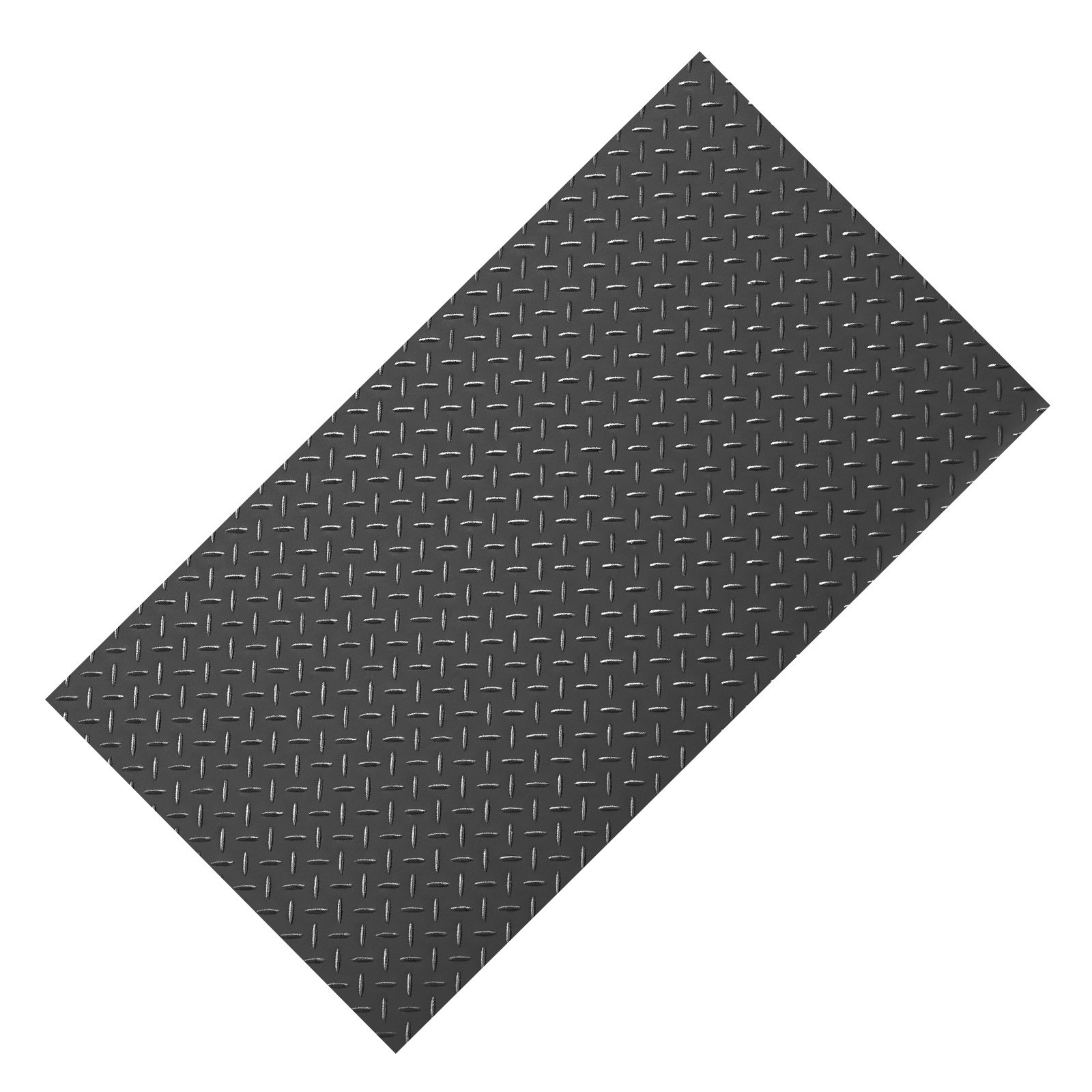VEVOR Garage Floor Roll, 1.2 x 3.05 m Garage Flooring Mat, 2.2 mm Thickened PVC Diamond Plate Floor Protector Mat with Double-sided Tape, Non-Slip, Easy to Clean for Warehouse, Gyms, Trailer, Black