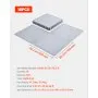 VEVOR Garage Floor Tiles Interlocking, 16 Pack 20.2 x 20.2 x 0.2 in Interlocking Modular Garage Flooring Tiles, Diamond Plate Slip-Resistant PVC Mats for Workshop,Warehouse,Tool Room, Light Gray