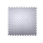 VEVOR Garage Floor Tiles Interlocking, 8 Pack 513 x 513 x 5 mm Interlocking Modular Garage Flooring Tiles, Diamond Plate Slip-Resistant PVC Mats for Workshop,Warehouse,Tool Room, Silver