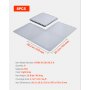 VEVOR Garage Floor Tiles Interlocking, 8 Pack 20.2 x 20.2 x 0.2 in Interlocking Modular Garage Flooring Tiles, Diamond Plate Slip-Resistant PVC Mats for Workshop,Warehouse,Tool Room, Silver