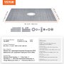 VEVOR Shower Curb Kit, 1219x1524mm Shower Pan Kit with 50.8mm PVC Central Flange, Waterproof Membrane, Stainless Steel Grate and Joint Sealant, Shower Pan Slope Sticks Fit for Bathroom