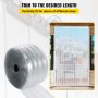 VEVOR PVC Strip Curtain, 147 Feet Length X 8 Inches Width 1 Roll Vinyl Strip Door Curtain, 0.1 Inches Thickness Clear Anti Scratch Plastic Strip Door Curtain for Freezer Warehouse Doors