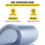 VEVOR PVC Door Curtain 148 Feet Length X 7.8 Inches Width 1 Roll Plastic Curtain Strips 0.08 Inch Thickness Clear Anti Scratch Curtain Strip for Freezer Doors Warehouse