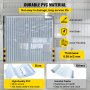 VEVOR Curtain Strips 148 Feet Length X 7.8 Inches Width Vinyl Door Strips 1 Roll PVC Door Curtain 0.08 Inch Thickness Clear Curtain Strips for Warehouse Freezer Doors