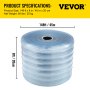 VEVOR Curtain Strips 148 Feet Length X 7.8 Inches Width Vinyl Door Strips 1 Roll PVC Door Curtain 0.08 Inch Thickness Clear Curtain Strips for Warehouse Freezer Doors