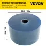 PVC Plastic Door Curtain Smooth Door Bulk Roll 200mm Width x 2mm Thickness x 50m Length