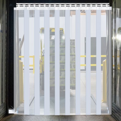 VEVOR 9PCS PVC Strip Door Curtain, 36Inch (3ft) Width X 84Inch (7ft) Height Vinyl Strip Door Curtain, 0.08 Inch Thickness Plastic Curtain Strips Clear with 50% Overlap for 3' X 7' Doors