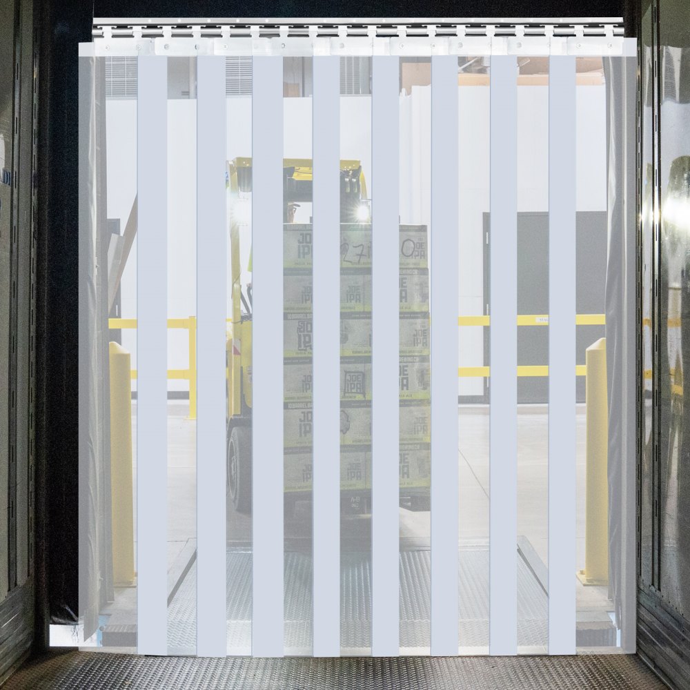 Cortina de tiras de PVC con tiras de plástico transparente impermeable para  puerta, supermercados de fábricas de almacén, fácil de instalar (tamaño 
