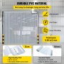 VEVOR 15PCS Plastic Curtain Strips, 60Inch (5ft) Width X 84Inch (7ft) Height PVC Strip Door Curtain, 0.08 Inch Thickness Vinyl Strip Door Curtain 50% Overlap for Doors