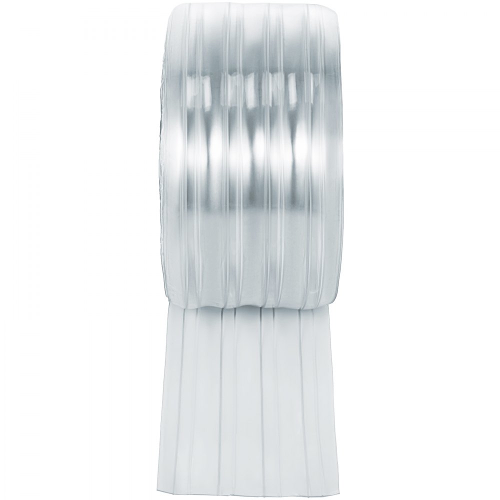 VEVOR Tiras de cortina de plástico, 148 pies de largo, 7,8 pulgadas de ancho, 0,06 pulgadas de espesor, cortina de puerta de PVC, tira de cortina transparente antiarañazos para puertas de congelador, puertas de almacén