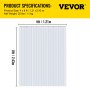 VEVOR 12PCS PVC Strip Curtain 48in (4ft) Width x 96in (8ft) Hight, Vinyl Strip Door Curtain with 5cm Overlap, Vinyl Door Strips 2mm Thickness for Freezer Doors Warehouse Doors