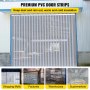 VEVOR 18PCS PVC Strip Curtain 72in (6 ft) Width x 96in (8 ft) Height, Vinyl Door Strips Strips 2mm Thickness, Plastic Door Curtain with 5cm Overlap, for Freezer Doors Warehouse Doors
