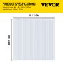 VEVOR 24PCS PVC Strip Curtain 8 x 8 Feet (W x H), 2mm Thickness Vinyl Door Strips,Vinyl Strip Door Curtain with 5cm Overlap, for Freezer Doors Warehouse Doors