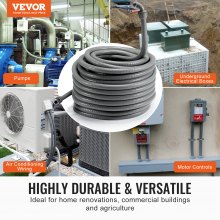 VEVOR 1 in Flexible Liquid-Tight Electrical PVC Conduit 100 ft Non-Metallic IP65