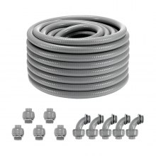 VEVOR 3/4 in Flexible Liquid-Tight Electrical PVC Conduit 100 ft Non-Metallic