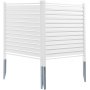 VEVOR 48" W x 48" H Vinyl Privacy Fence Panels, Air Conditioner Fence, Outdoor Privacy Screens for Trash Can, Pool Equipment Enclosure, Privacy Screen Kit Louvered Panels (2 Panels)