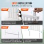VEVOR 48" W x 48" H Vinyl Privacy Fence Panels, Air Conditioner Fence, Outdoor Privacy Screens for Trash Can, Pool Equipment Enclosure, Privacy Screen Kit Strip Panels (2 Panels)