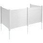 VEVOR Outdoor Privacy Screens, 50" W x 50" H Air Conditioner Fence, Pool Equipment Enclosure, Horizontal Vinyl Privacy Fence, Perfect to Enclose Trash Can and A/C Units (4-Panel)