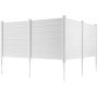 VEVOR Outdoor Privacy Screens, 50" W x 50" H Air Conditioner Fence, Pool Equipment Enclosure, Horizontal Vinyl Privacy Fence, Perfect to Enclose Trash Can and A/C Units (4-Panel)