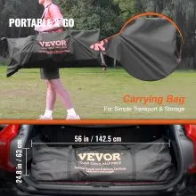 VEVOR Portable Soccer Goal, 12x6 ft Soccer Net, Adults Kids Backyard Soccer Net, Large Practice Soccer Net, Youth Training Soccer Goal Set, All-Weather Outdoor Soccer Goals with Carry Bag, 1 Pack