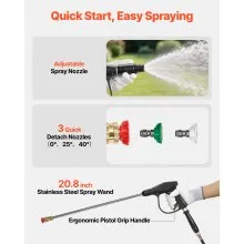VEVOR Gas Powered Backpack Sprayer, 26.5CC 0.9HP Engine, Garden Sprayer with 6.5 Gallon Tank, Large Area Coverage, Lawn Spraying Machine with 24 in Wand & Nozzles for Efficient Gardening & Farming