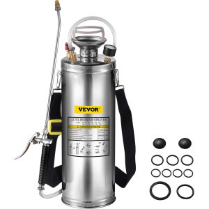 VEVOR 3Gal Stainless Steel Sprayer Set with 20" Wand& Handle& 3FT Reinforced Hose