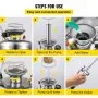 VEVOR Stainless Steel Sprayer 12L Household Gardening and Floor Cleaning Sprayer, Suitable for the Current Neds of Industry, Agriculture, Commerce, Medicine and Other Industries