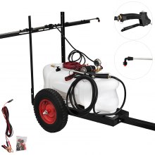 60l Atv Weed Sprayer 1.6m Boom Trailer Spot Boom Spray Tanks Garden Farm