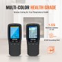 VEVOR air quality monitor with real-time updates, multi-color health grade display, and hcho alert.