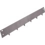 VEVOR steel lawn edging strip in gray with ground stakes and mounting holes.