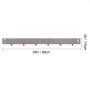VEVOR steel lawn edging, 39in long, 3in tall, with multiple mounting holes and stakes