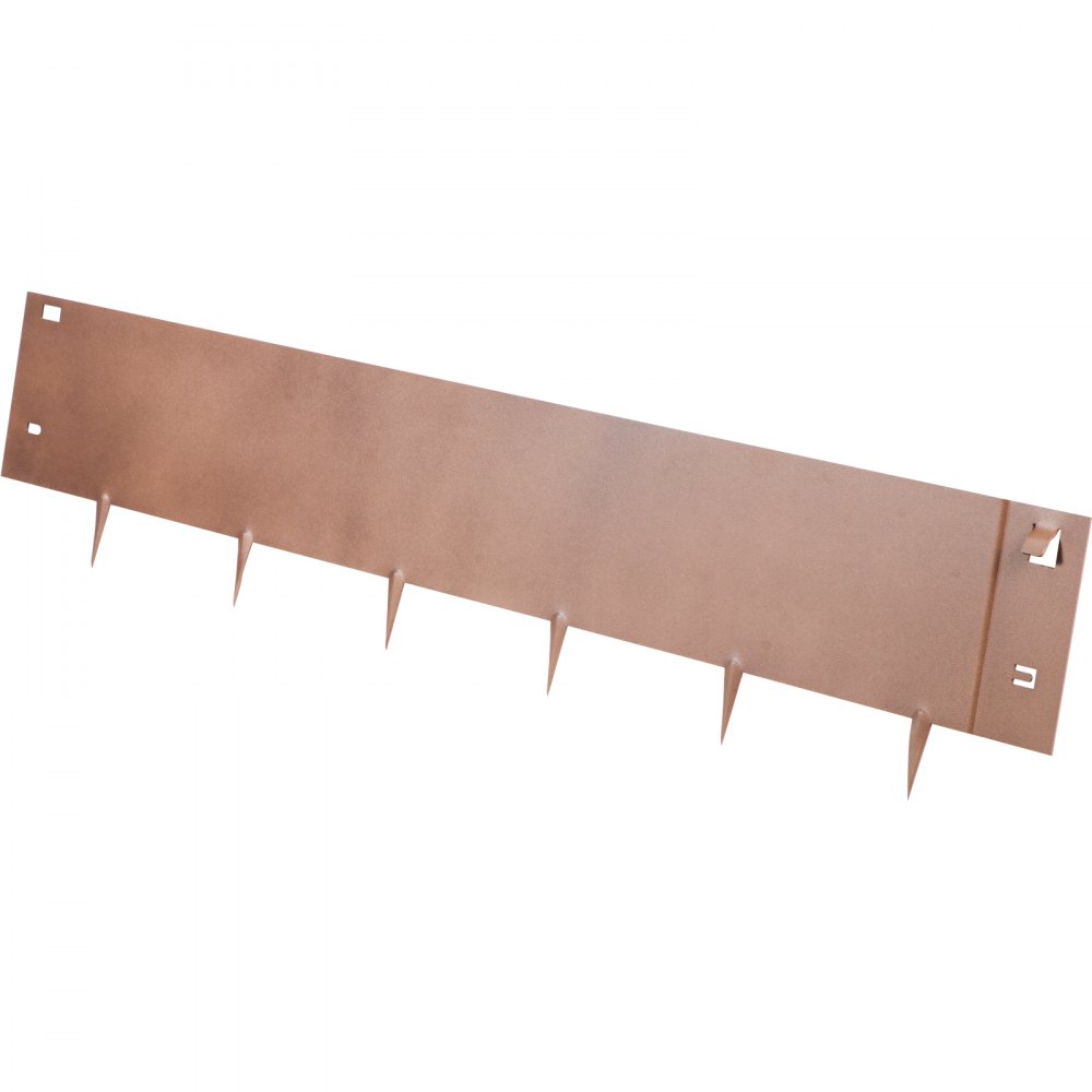 brown VEVOR steel lawn edging with six sharp stakes for garden borders.