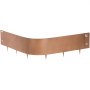 brown metal lawn edging with spikes for easy installation. VEVOR steel lawn edging.