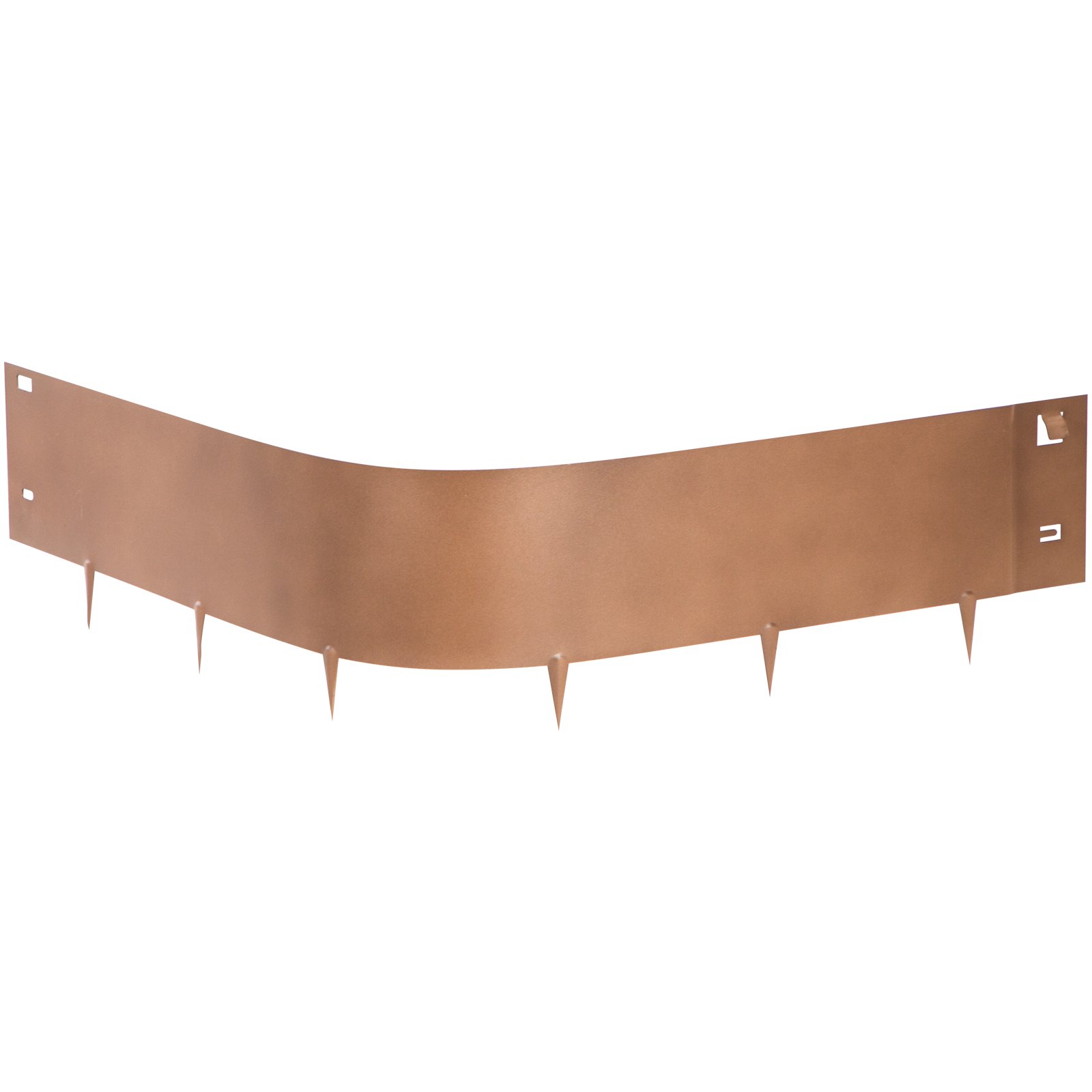 brown metal lawn edging with spikes for easy installation. VEVOR steel lawn edging.