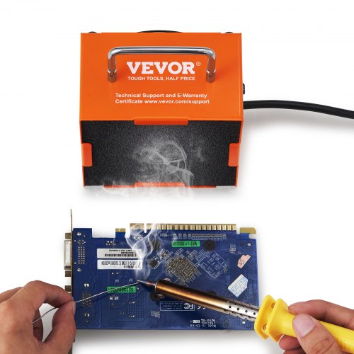 VEVOR Solder Fume Extractor, 38W Desktop Soldering Smoke Extractor with 3-Stage Filter & 86.63m³/h Strong Suction, Mini Size Compact Smoke Absorber Remover for Phone Repair, DIY Soldering, 3D Print