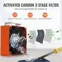 VEVOR Solder Fume Extractor, 38W Desktop Soldering Smoke Extractor with 3-Stage Filter & 86.63m³/h Strong Suction, Mini Size Compact Smoke Absorber Remover for Phone Repair, DIY Soldering, 3D Print