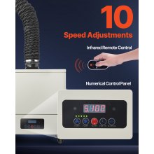 VEVOR Solder Fume Extractor 459 m³/h 280W Brushless Motor with 10 Levels Speed