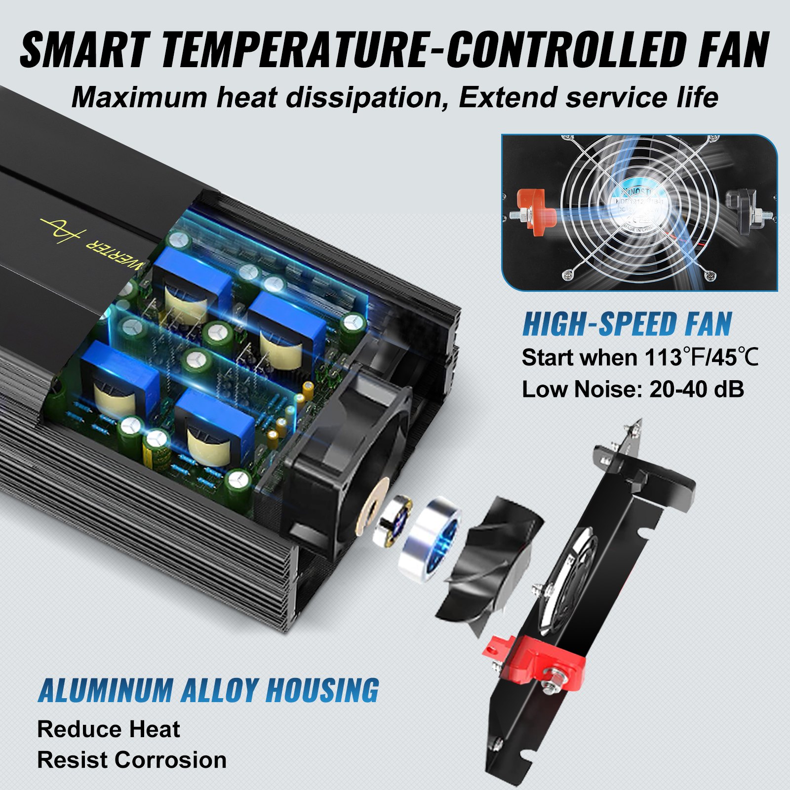 VEVOR Pure Sine Wave Inverter, 3000 Watt, DC 24V to AC 230V Power Inverter Car Inverter, with USB Port LCD Display Remote Controller and EU Outlets, for RV Truck Car Solar System Travel Camping
