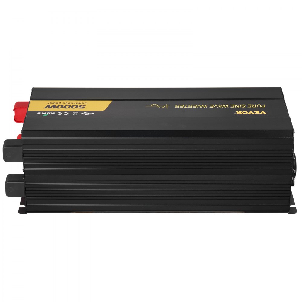 VEVOR Pure Sine Wave Inverter, 5000 Watt, Power Inverter, DC 12V to AC 230V Car Inverter with LCD Display USB Port and Remote Controller, Power Converter for Car RV Truck Solar System Travel Camping