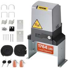 VEVOR Automatic Sliding Gate Opener 1400LBS with 2 Remote Controls, Gate Operator Hardware Kit for Security, Move Speed 43ft Per Min, Electric Rolling Driveway Slide Gate Motor