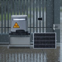 280W Solar Gate Opener 1799lbs Electric Gate Opener Chain Drive 2 Remotes