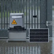 280W Solar Gate Opener 1799lbs Electric Gate Opener Chain Drive 2 Remotes