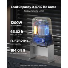 1200W Electric Sliding Gate Opener 5732lbs Chain Drive Infrared Sensor 2 Remotes