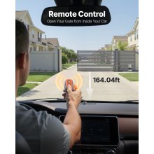 1200W Electric Sliding Gate Opener 5732lbs Chain Drive Infrared Sensor 2 Remotes