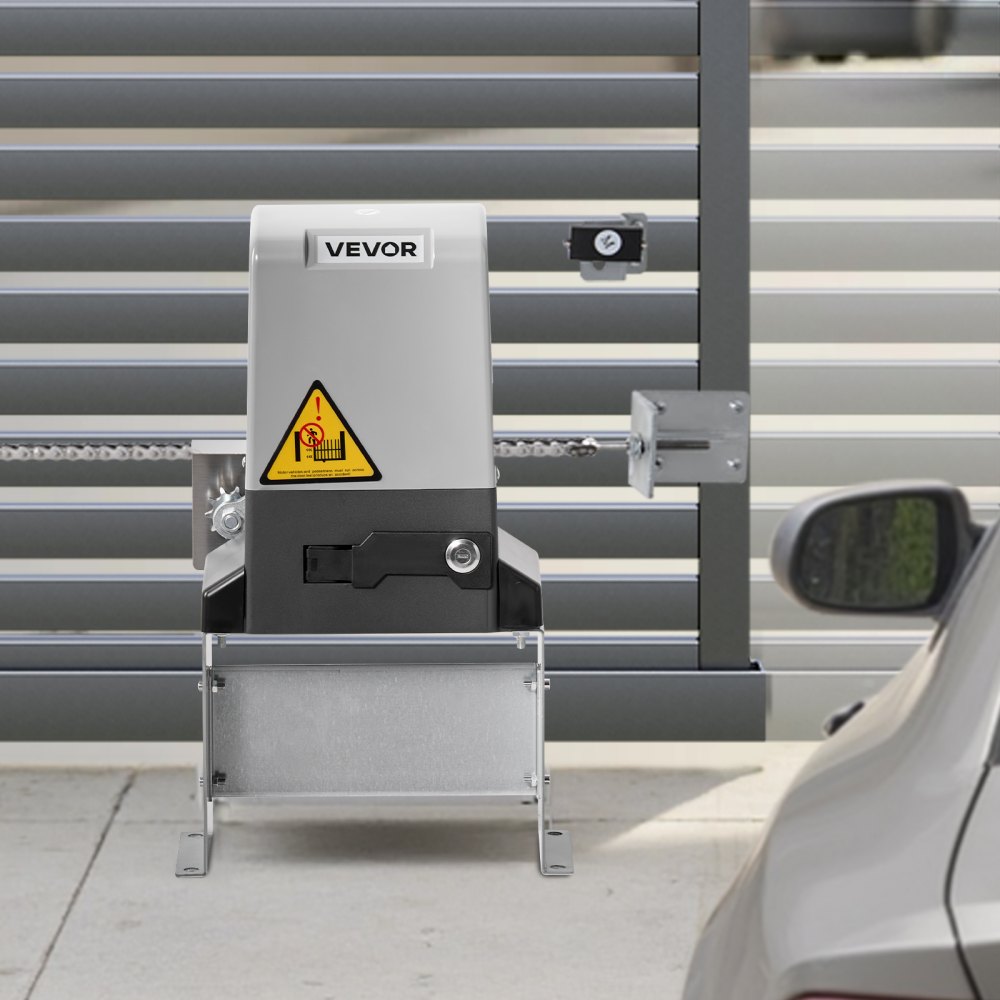 VEVOR Automatic Gate Opener, 900W Electric Sliding Gate Opener for Doors up to 65.6ft 4409lbs, Chain Drive Rolling Door Motor with Infrared Sensor & 2 Remote Controls, Driveway Gates Opening System