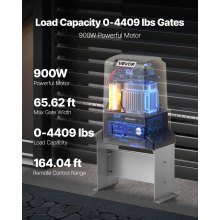 900W Electric Sliding Gate Opener 4409lbs Chain Drive Infrared Sensor 2 Remotes