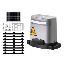 280W Solar Gate Opener 1799lbs Electric Gate Opener Chain Drive 2 Remotes