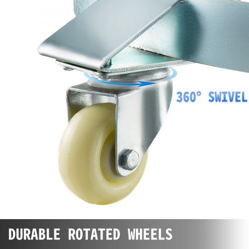 VEVOR 55 Gallon Drum Dolly 4 Wheel, Steel Barrel Dolly 3-Pack, 55 gal Drum Cart, Heavy Duty Drum Dolly, Barrel Cart for 55 Gal Drum, with Brake