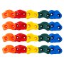 VEVOR 25 Rock Climbing Holds, Multi-Size and Colored Climbing Rocks for Kids and Adults, Rock Wall Holds with Knotted Rope, Handles and Mounting Hardware, Climbing Wall Grips for Indoor and Outdoor