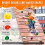 VEVOR 32 Rock Climbing Holds, Multi-Size and Multi-Colored Climbing Rocks for Kids and Adults, Rock Wall Holds with Mounting Hardware, Climbing Wall Grips for Indoor and Outdoor Playground Play Set